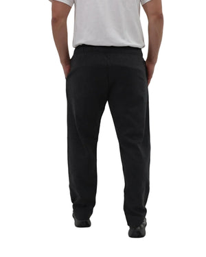 Men's Fleece Sweatpants - Black - Back