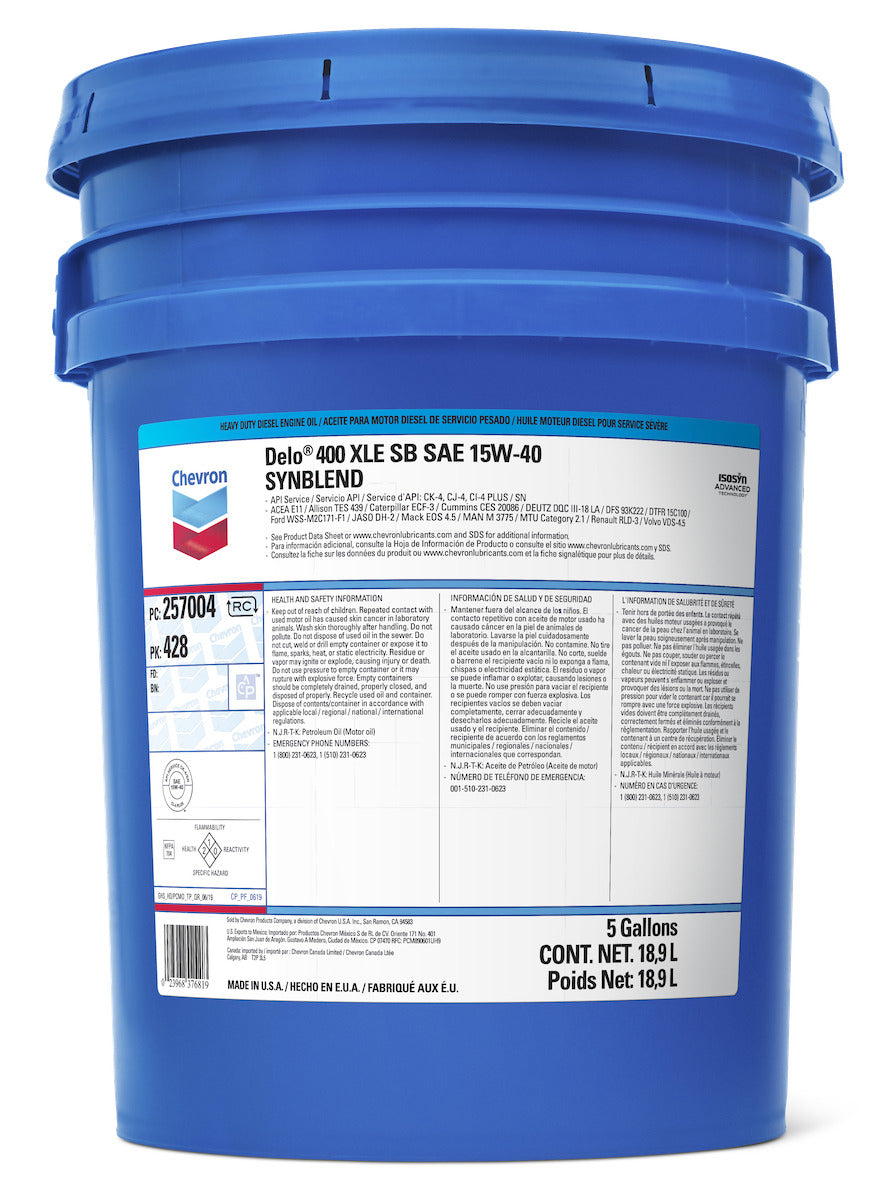 Delo® 400 Xle Sb SAE 15W-40 (5 GAL Pail)
