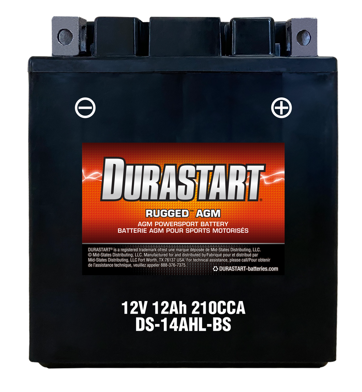 RuggedTM Agm Powersport Battery 14AHL-Bs
