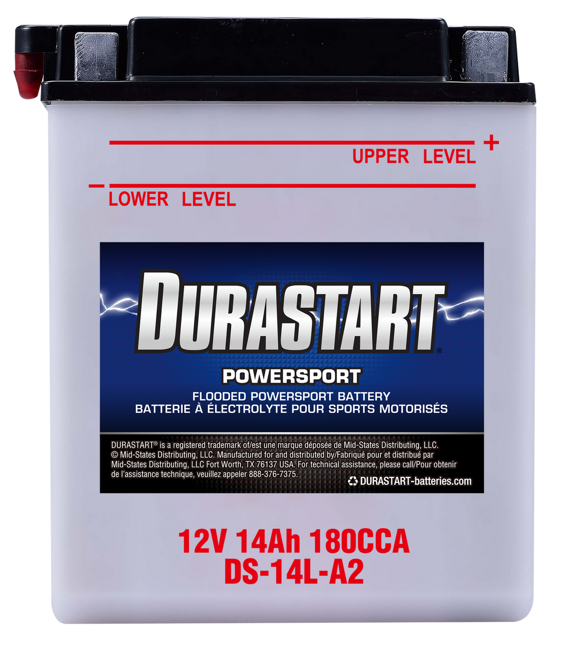 Flooded Powersport Battery 14L-A2