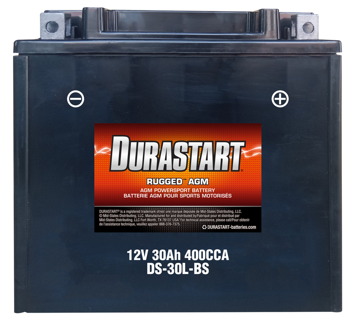 RuggedTM Agm Powersport Battery 30L-Bs