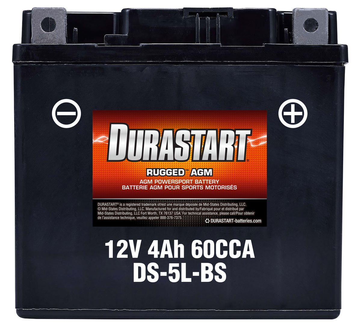 RuggedTM Agm Powersport Battery 5L-Bs