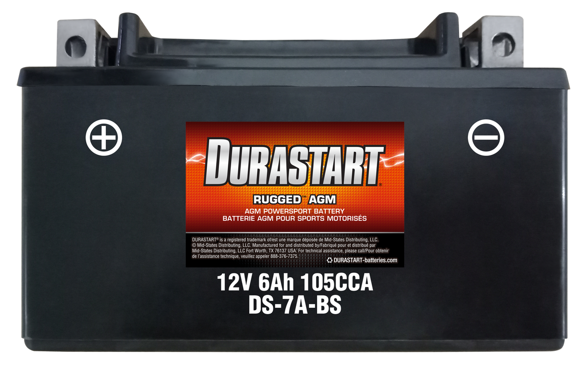 RuggedTM Agm Powersport Battery 7A-Bs