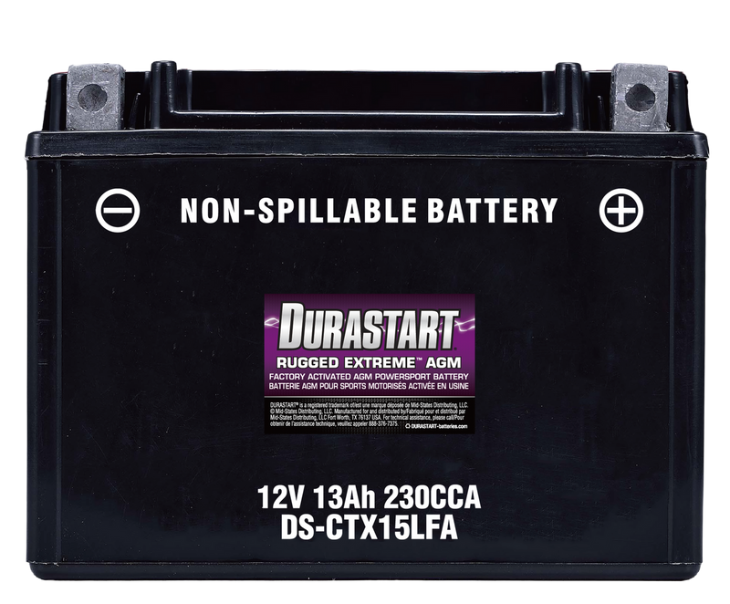 Rugged ExtremeTM Agm Powersport Battery CTX15LFA