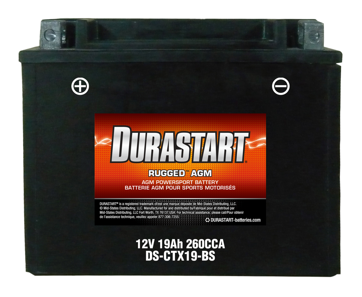 RuggedTM Agm Powersport Battery CTX19-Bs