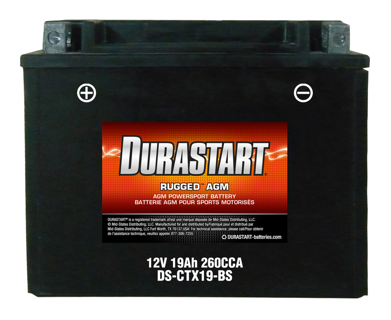 RuggedTM Agm Powersport Battery CTX19-Bs