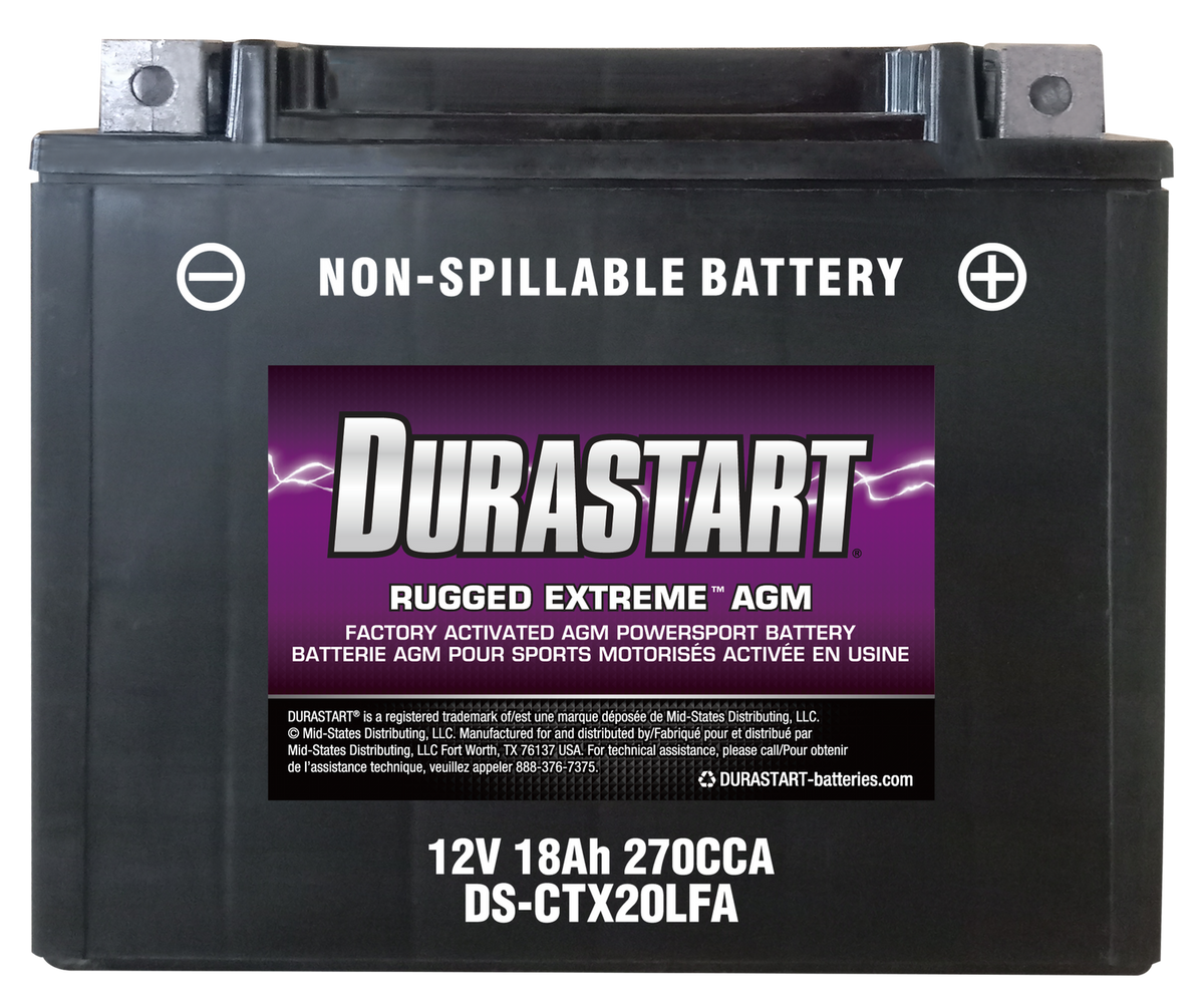 Rugged ExtremeTM Agm Powersport Battery CTX20LFA