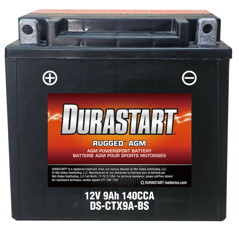 RuggedTM Agm Powersport Battery CTX9A-Bs