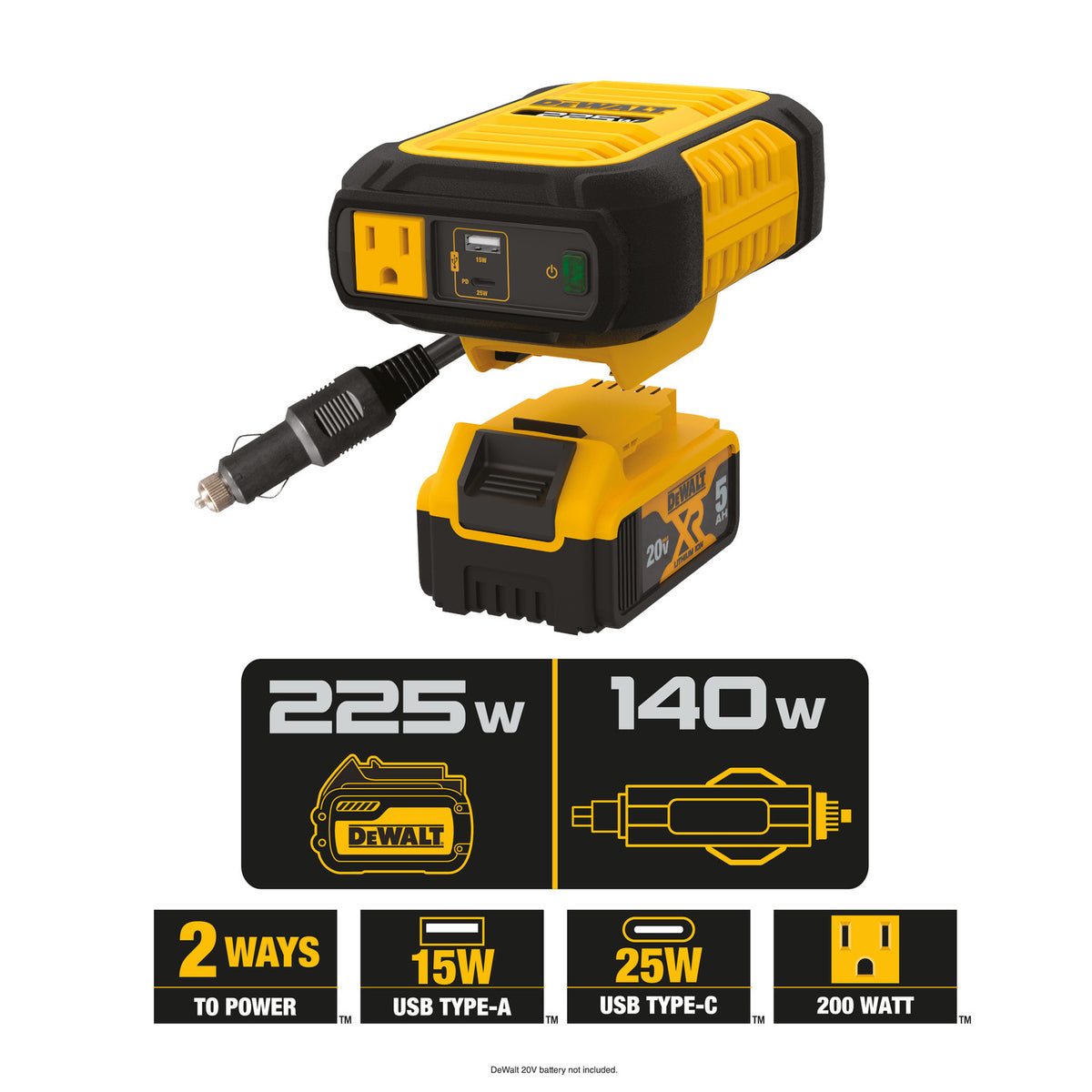 DeWalt Portable 225 W Inverter
