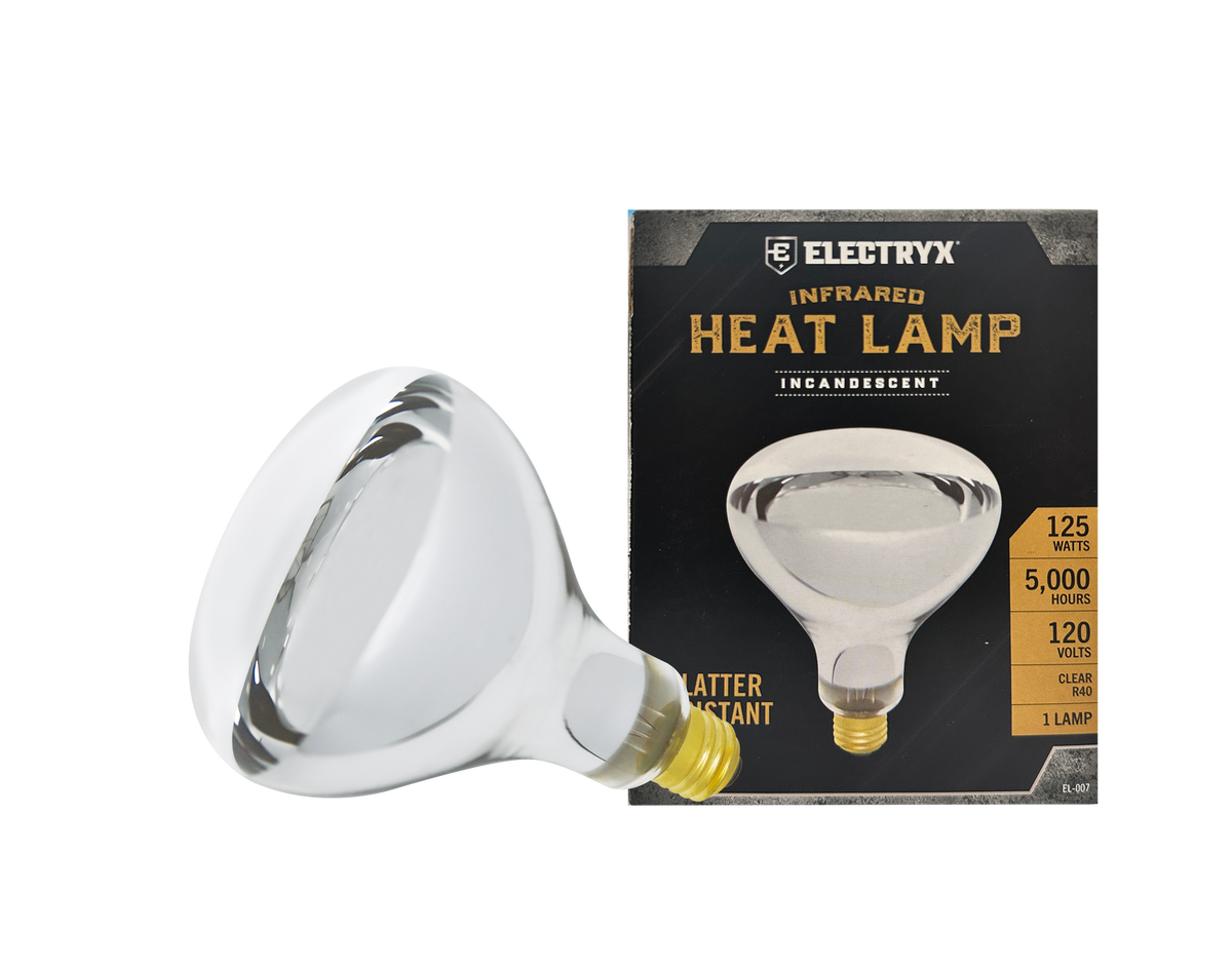 125W Splatter Resistant Infrared Heat Lamp (Clear R40)