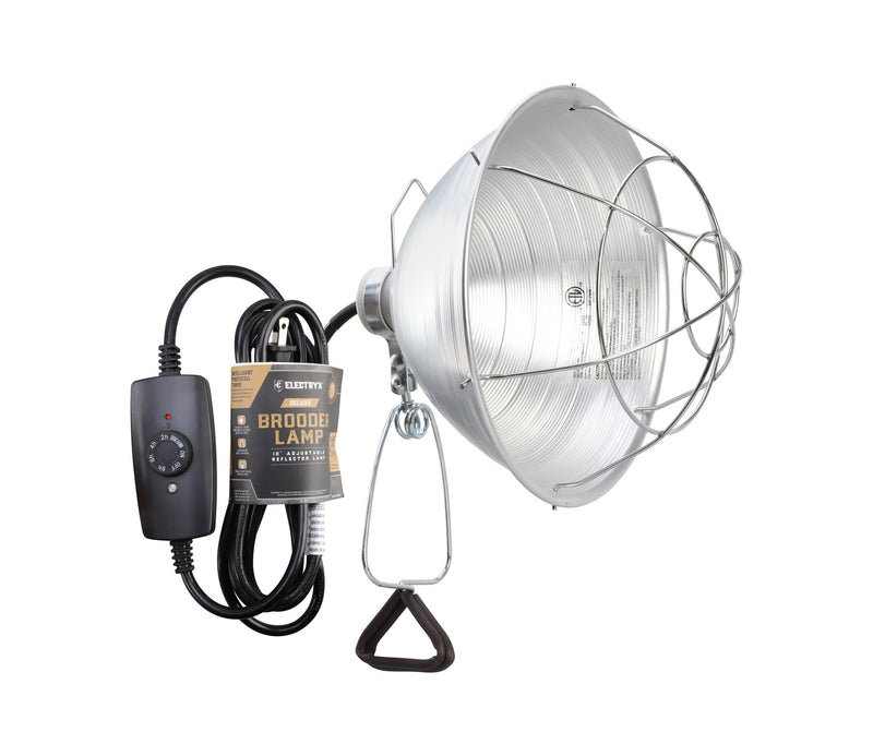 10" Deluxe Adjustable Brooder Lamp with Timer