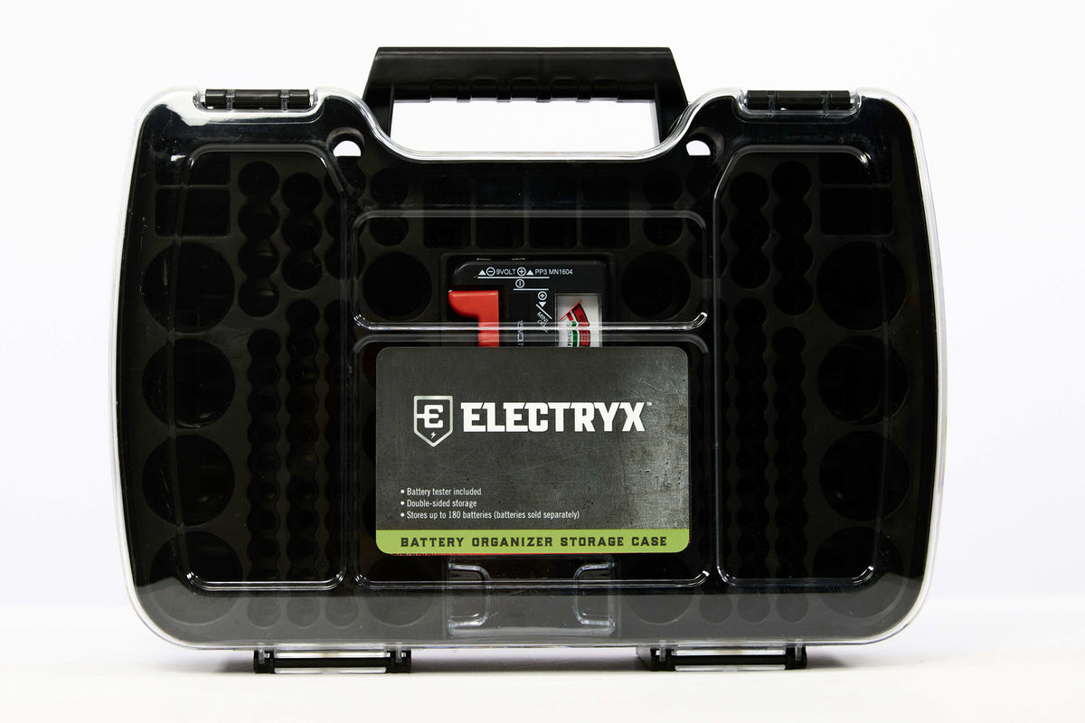 Battery Organizer Storage Case with Battery Tester