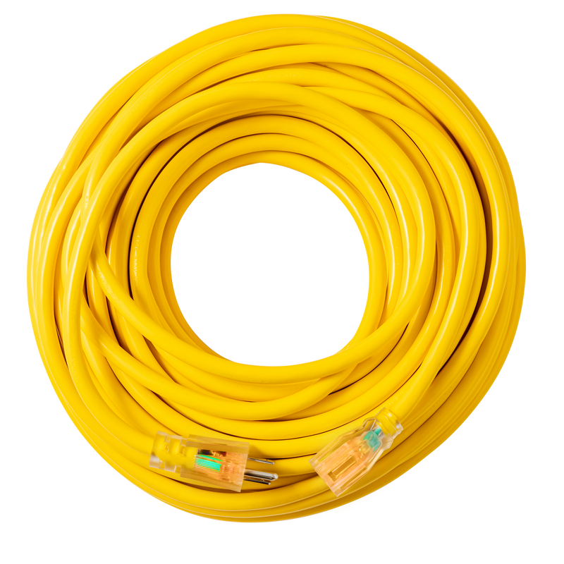 100 FT Heavy Duty 12-Gauge Indoor/Outdoor Extension Cord