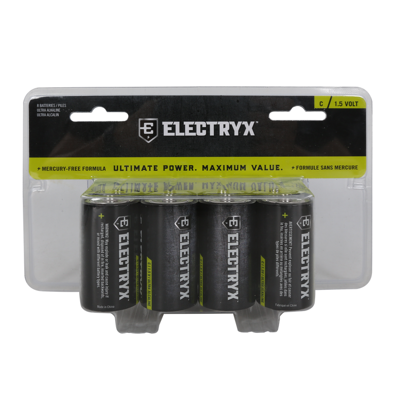 C / 1.5 Volt Ultra Alkaline Batteries-8 Pack