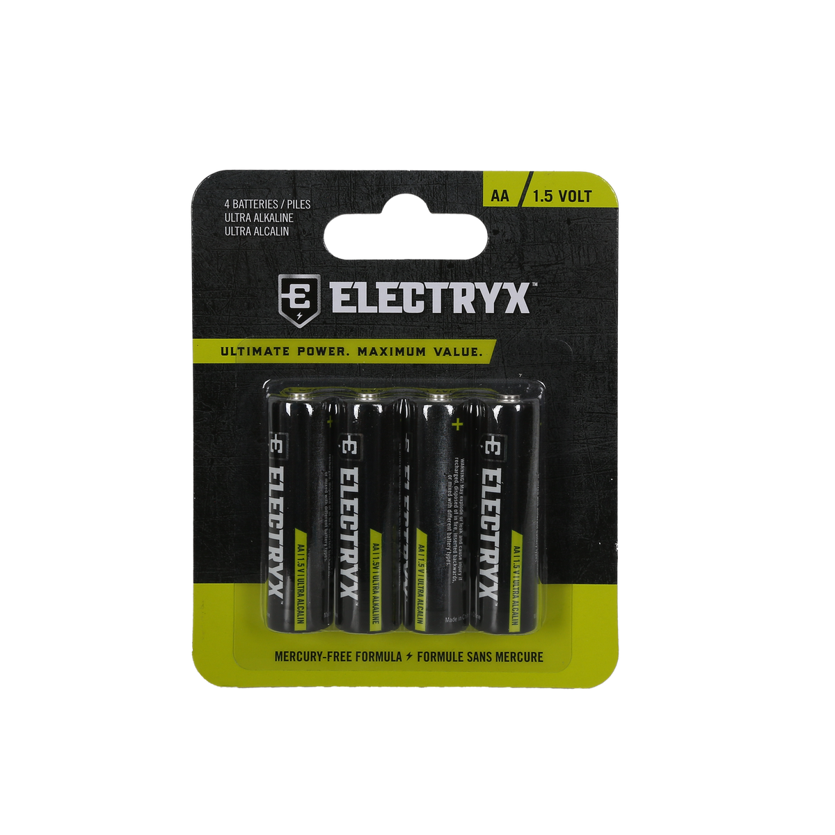 Aa / 1.5 Volt Ultra Alkaline Batteries-4 Pack