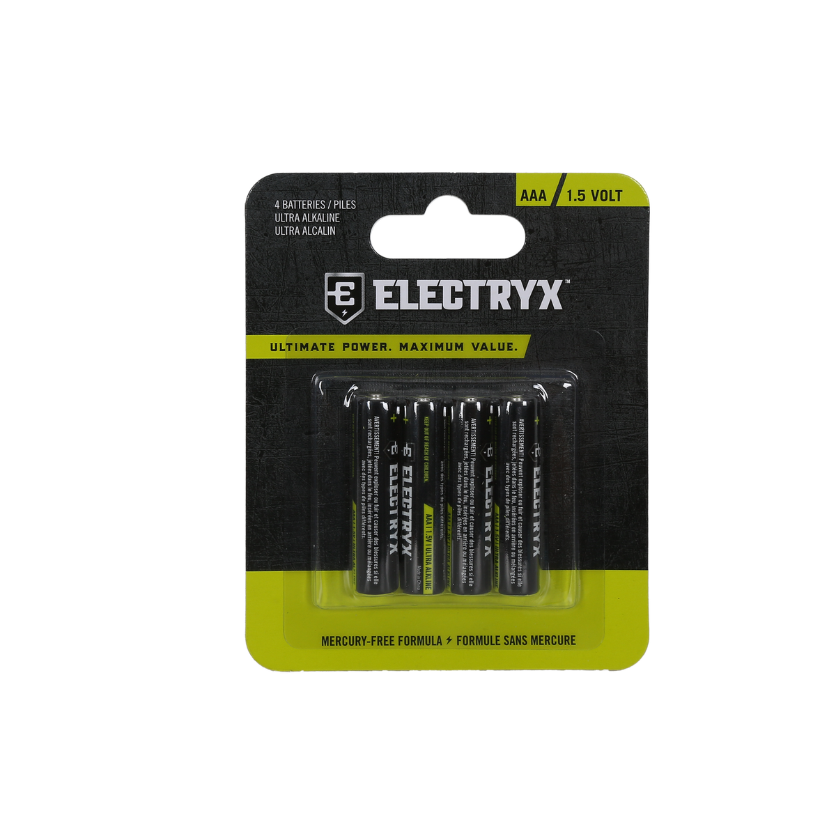 Aaa / 1.5 Volt Ultra Alkaline Batteries-4 Pack