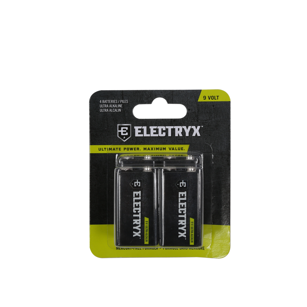 9 Volt Ultra Alkaline Batteries-4 Pack