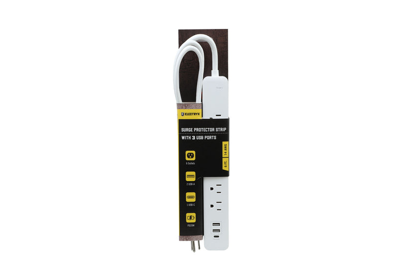 6-Outlets Fast Charging Surge Protector