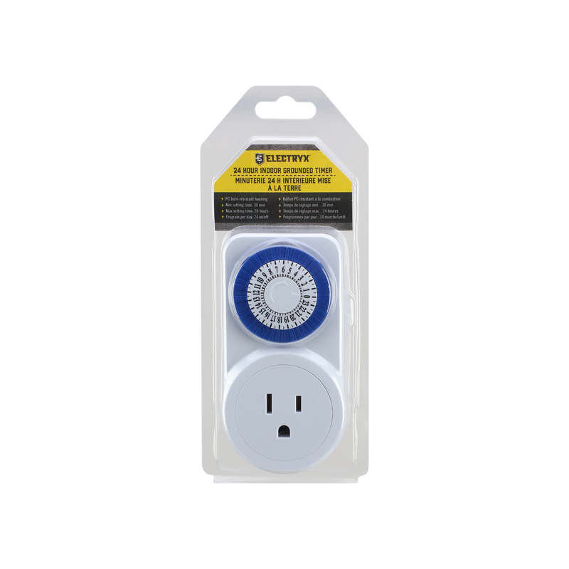 24-Hour Indoor Mechanical Grounded Timer