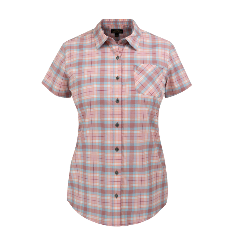 FPJ00998 - 22003 Noble Outfitters Everyday SS Shirt 502 Lt. Brick Macro Plaid - Front