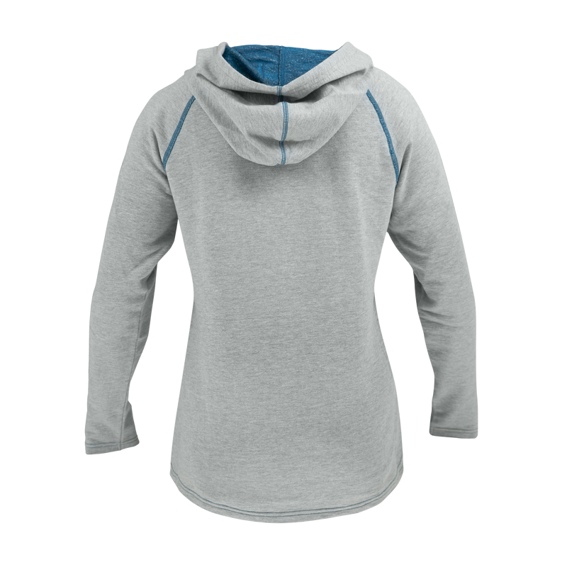 FPJ01035 - 21577 Noble Outfitters Tug-Free Pullover 016 Heather Grey _ Grecian Blue - Back
