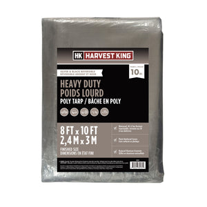 8 FT x 10 FT Silver/Black Reversible Heavy Duty Poly Tarp