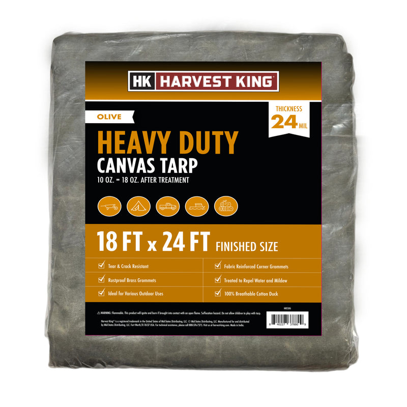 18' x 24' Heavy Duty Canvas Tarp