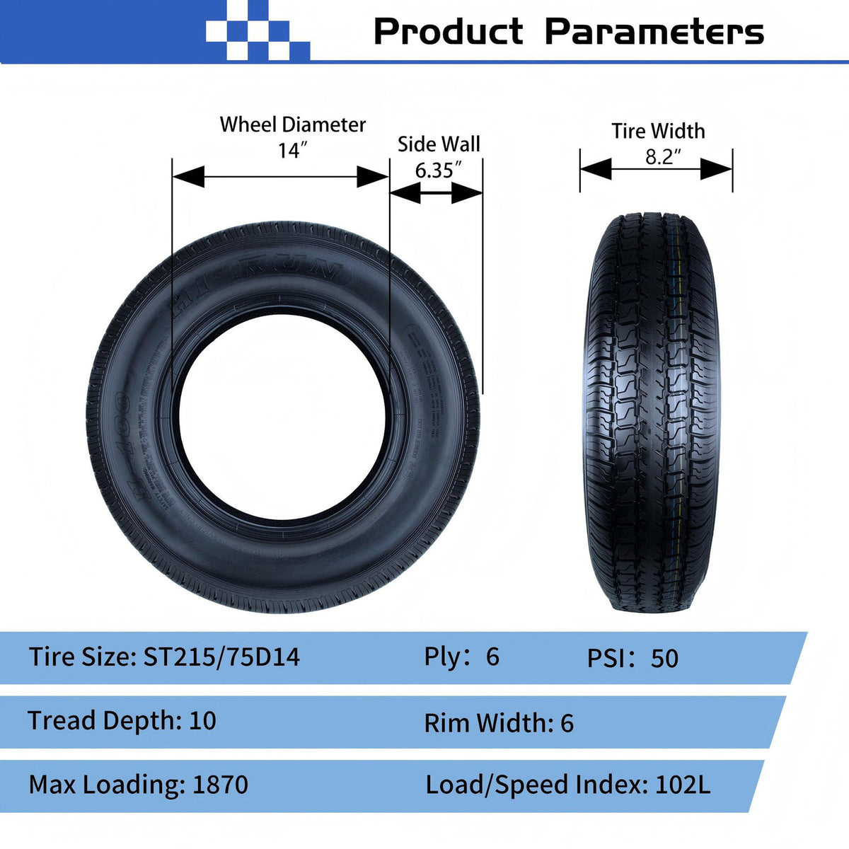 ST215/75D14 5-Lug