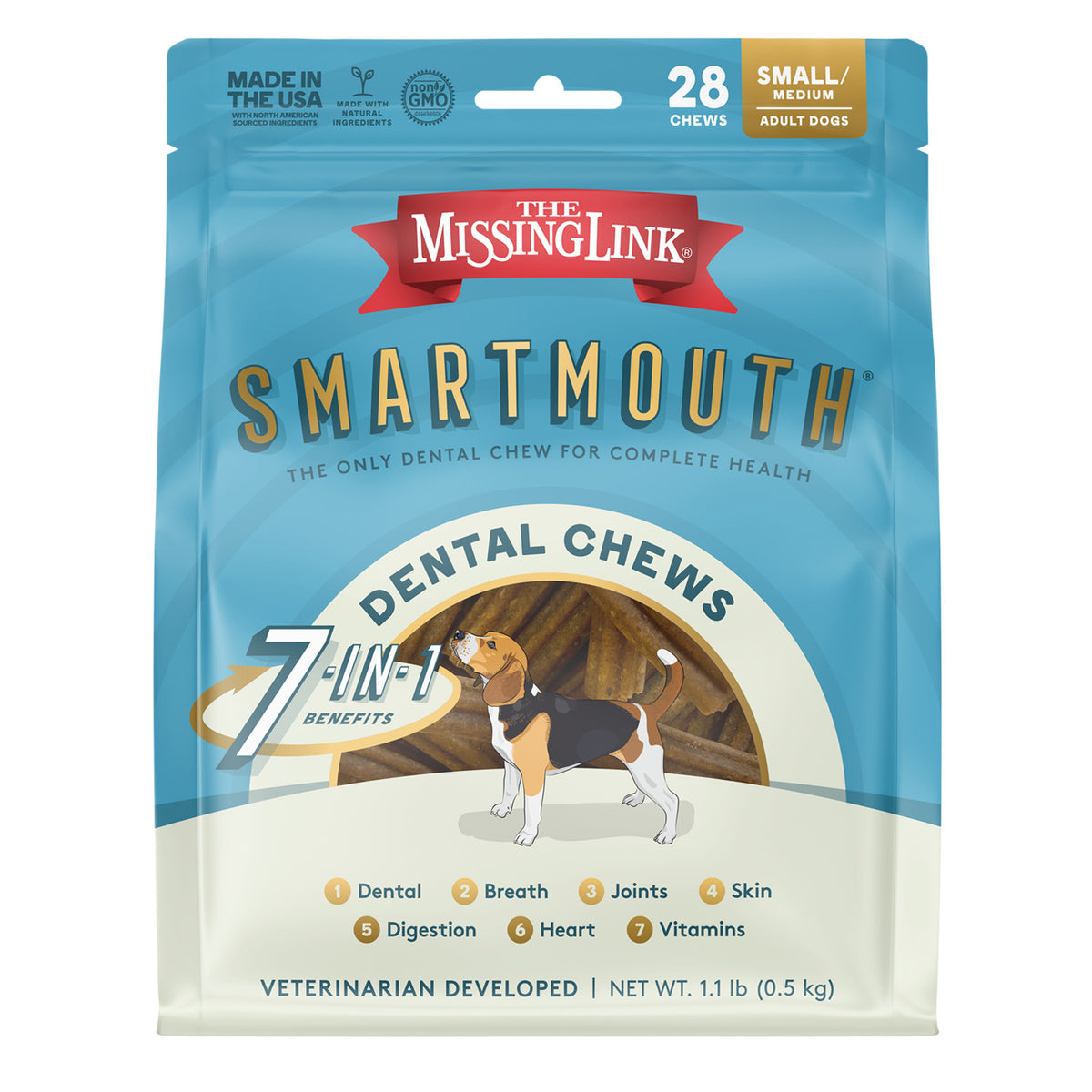 Smartmouth Dental Chew Sm/Med Dog 28ct
