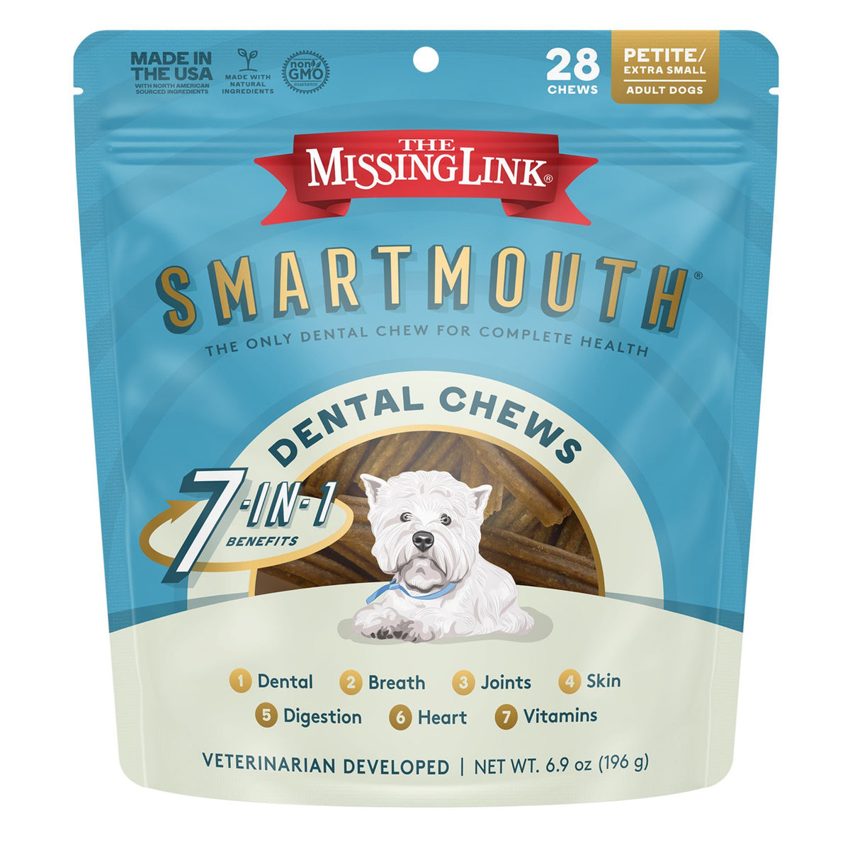 Smartmouth Dental Chew Petite/XSM Dogs 28ct