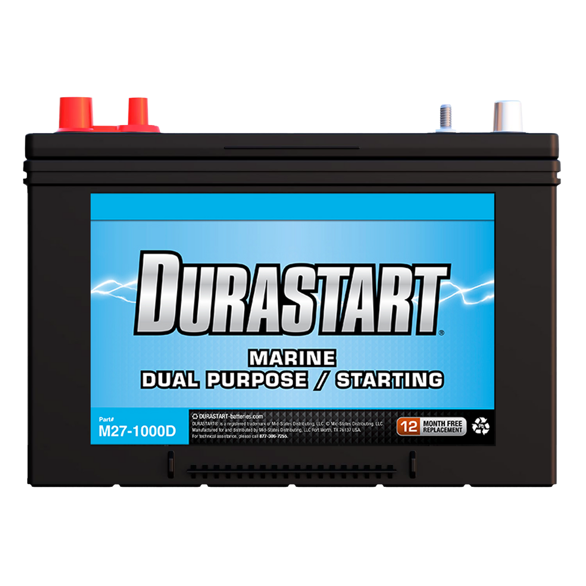 Marine Dual Purpose/Starting Battery M27-1000D