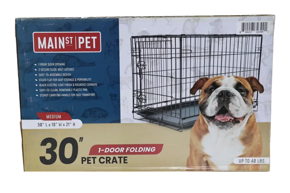 Main St. Pet™ 30" 1-Door Folding Pet Crate