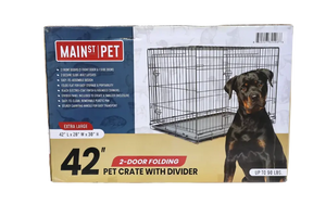 Main St. Pet™ 48" 2-Door Folding Pet Crate with Divider