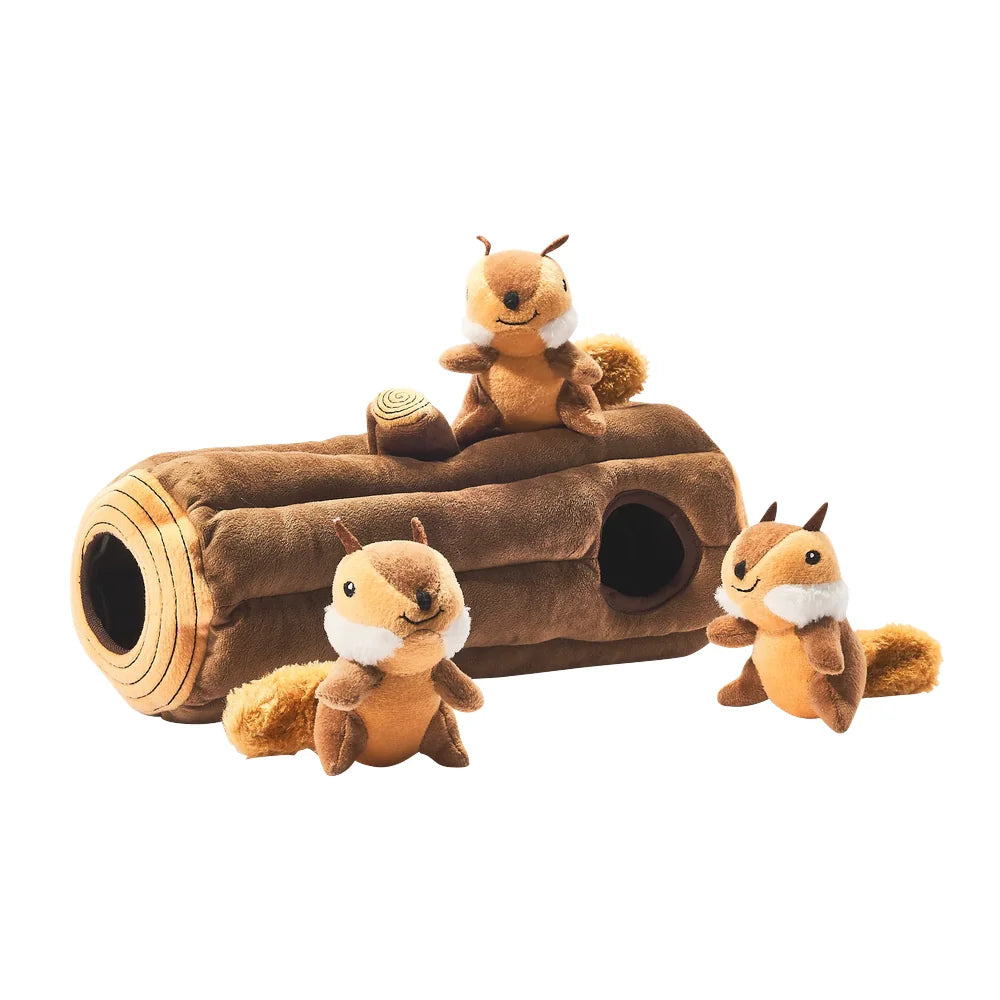 Main St. Pet™ 4-Pc Log & Squirrels Hide & Seek Plush Dog Toy