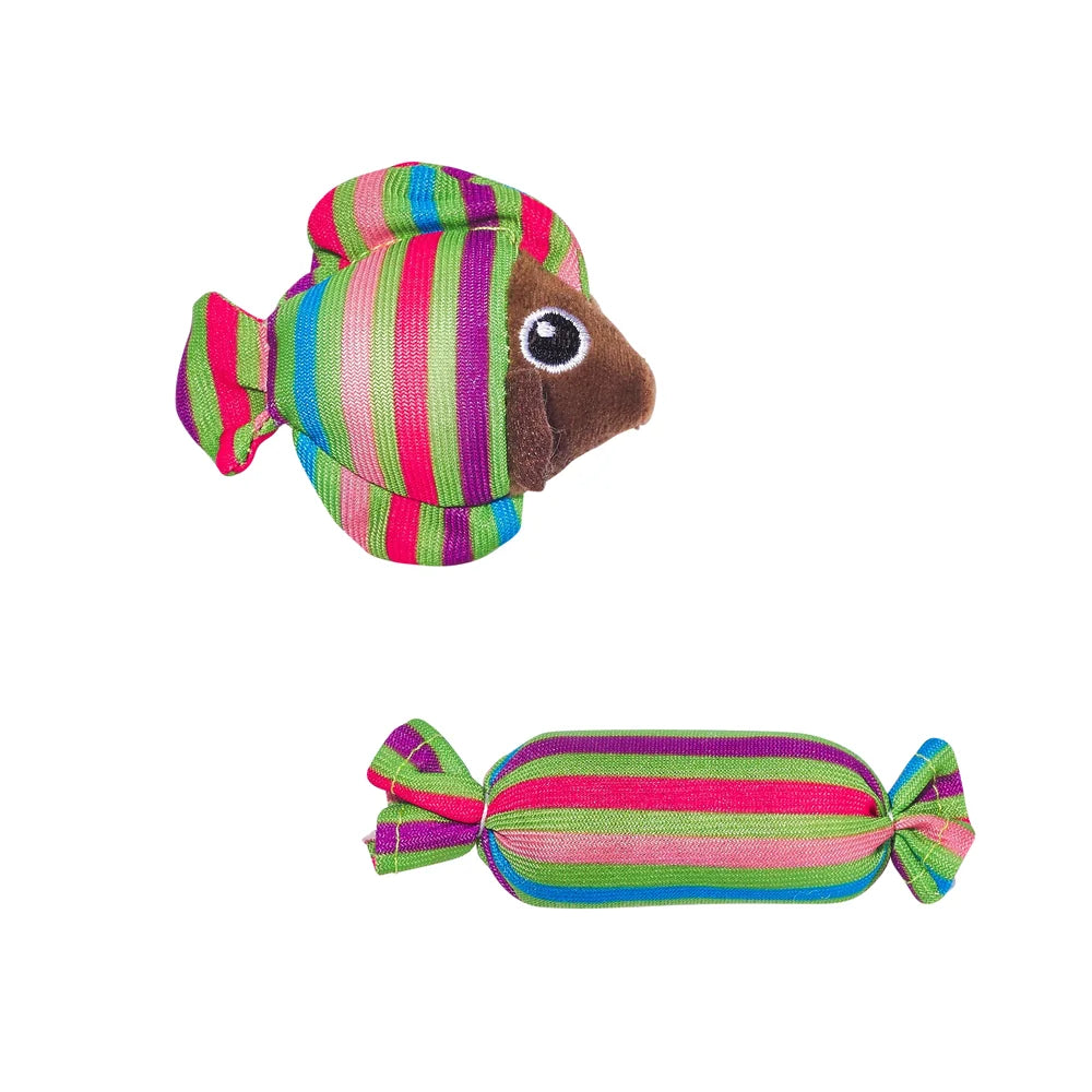 Main St. Pet™ 2-Pack Fish & Candy Catnip Cat Toys