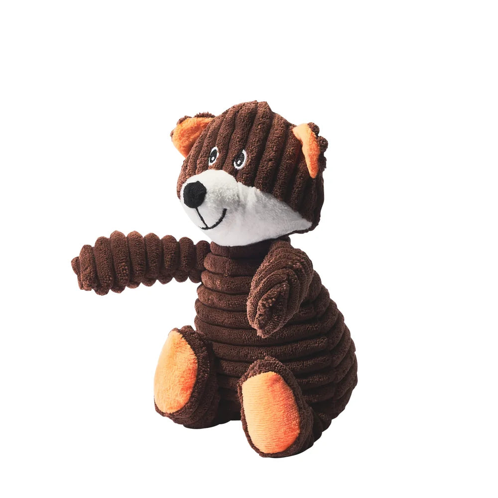 Main St. Pet™ Corduroy Bear Squeaky Dog Toy