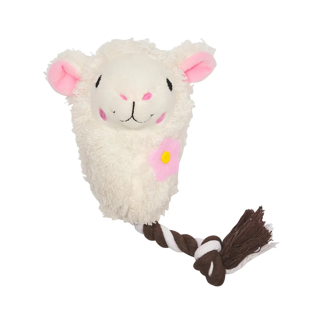 Main St. Pet™ Llama & Rope Plush Squeaky Dog Toy