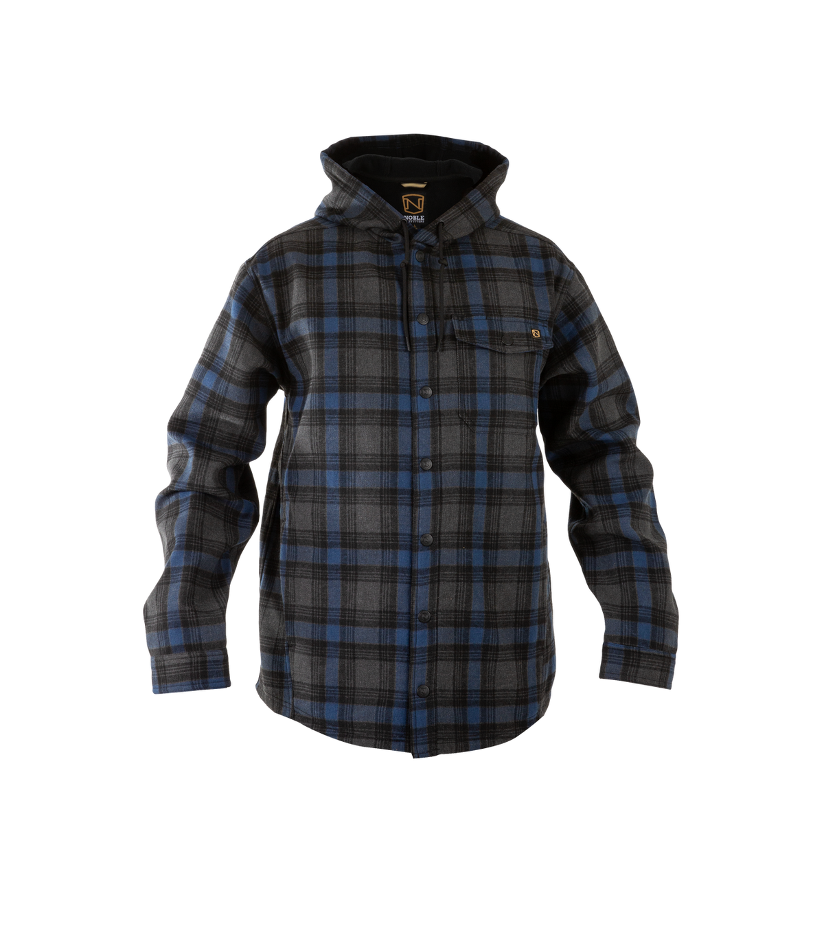 NO-18509-183 Men's Shirt Jacket Deep Blue Plaid