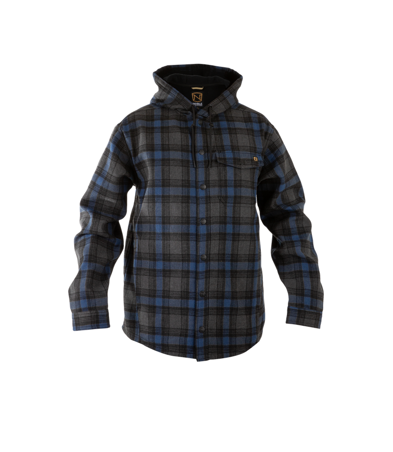 NO-18509-183 Men's Shirt Jacket Deep Blue Plaid