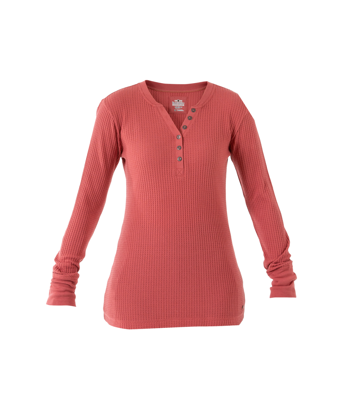 NO-21584-516 Women's Tug-Free Henley Dusty Rose