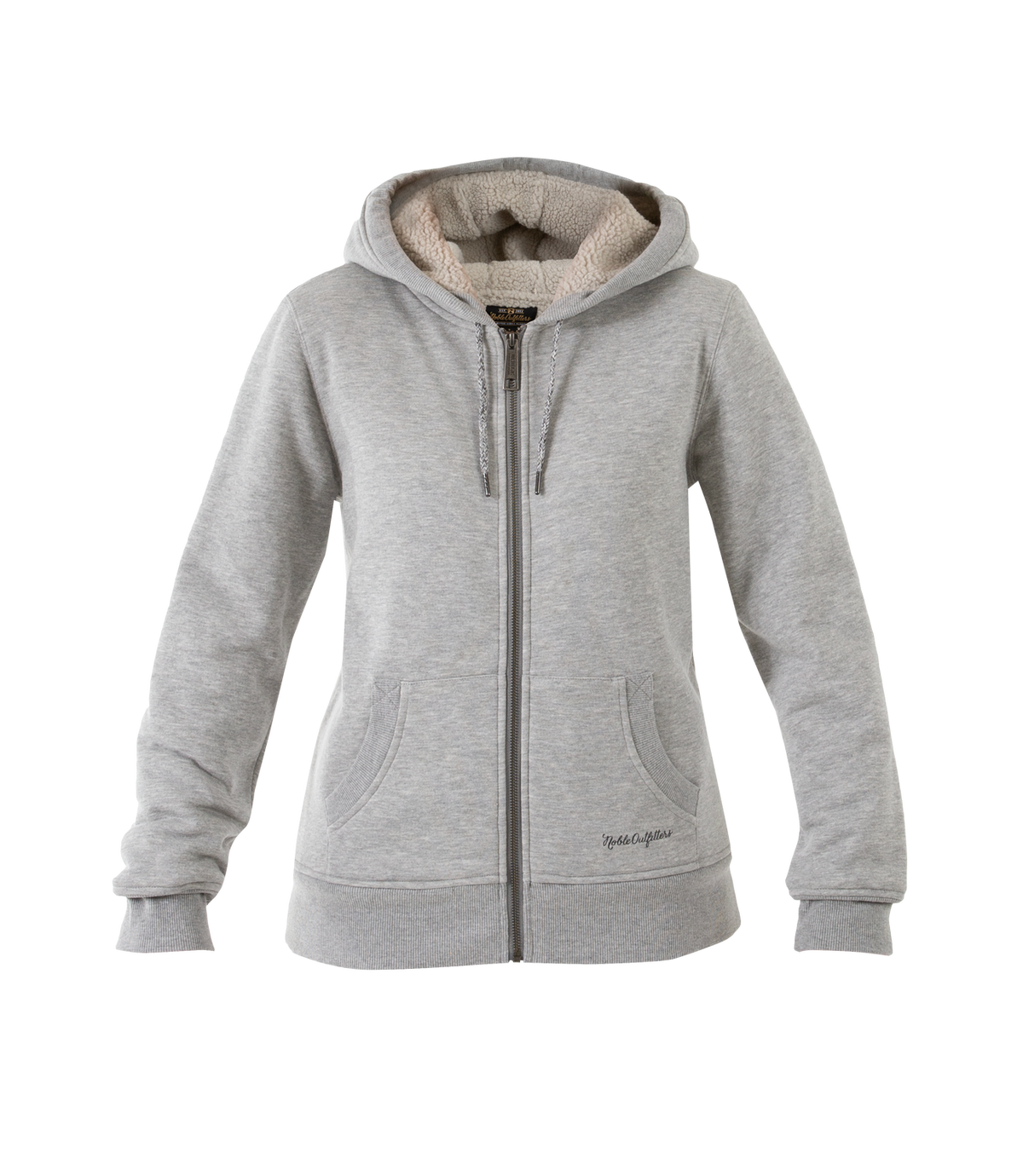 NO-28550-016 Women's Sherpa Lined Hoodie Heather Grey