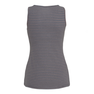 Noble_SP22_WomensTops_20526 Tug-Free Tank 476-Grey Multi Stirpe - Back