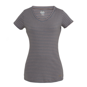Noble_SP22_WomensTops_22528 Tug-Free Tee 476-Grey Multi Stripe - Front