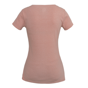 Noble_SP22_WomensTops_22528 Tug-Free Tee 515-Blush Heather - Back