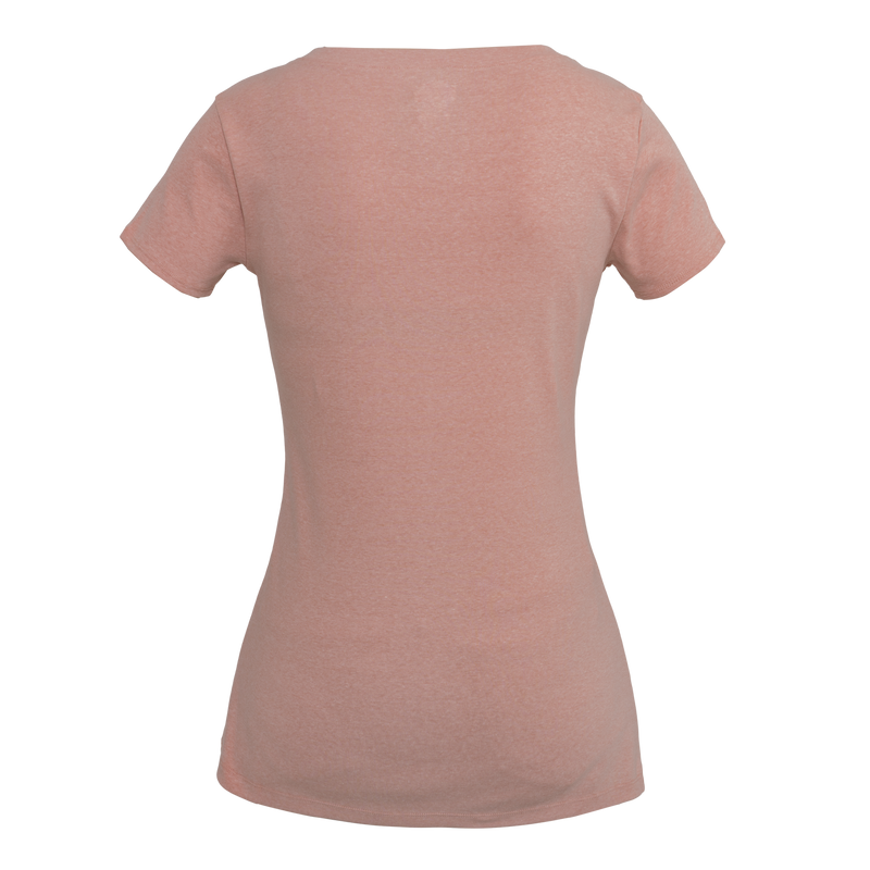 Noble_SP22_WomensTops_22528 Tug-Free Tee 515-Blush Heather - Back