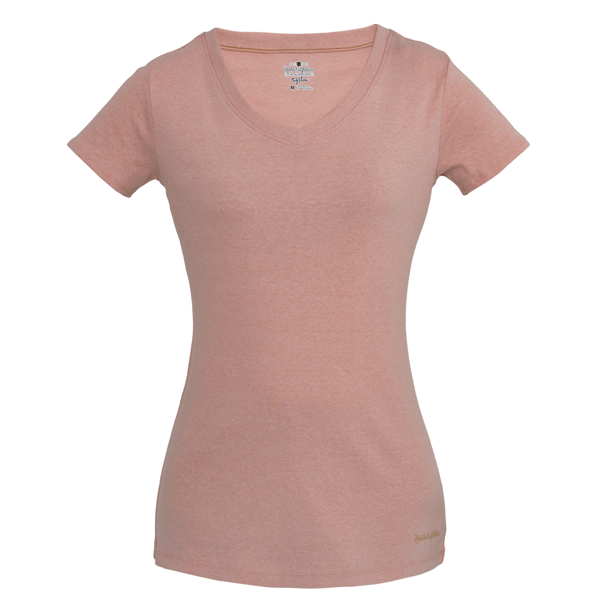 Noble_SP22_WomensTops_22528 Tug-Free Tee 515-Blush Heather - Front
