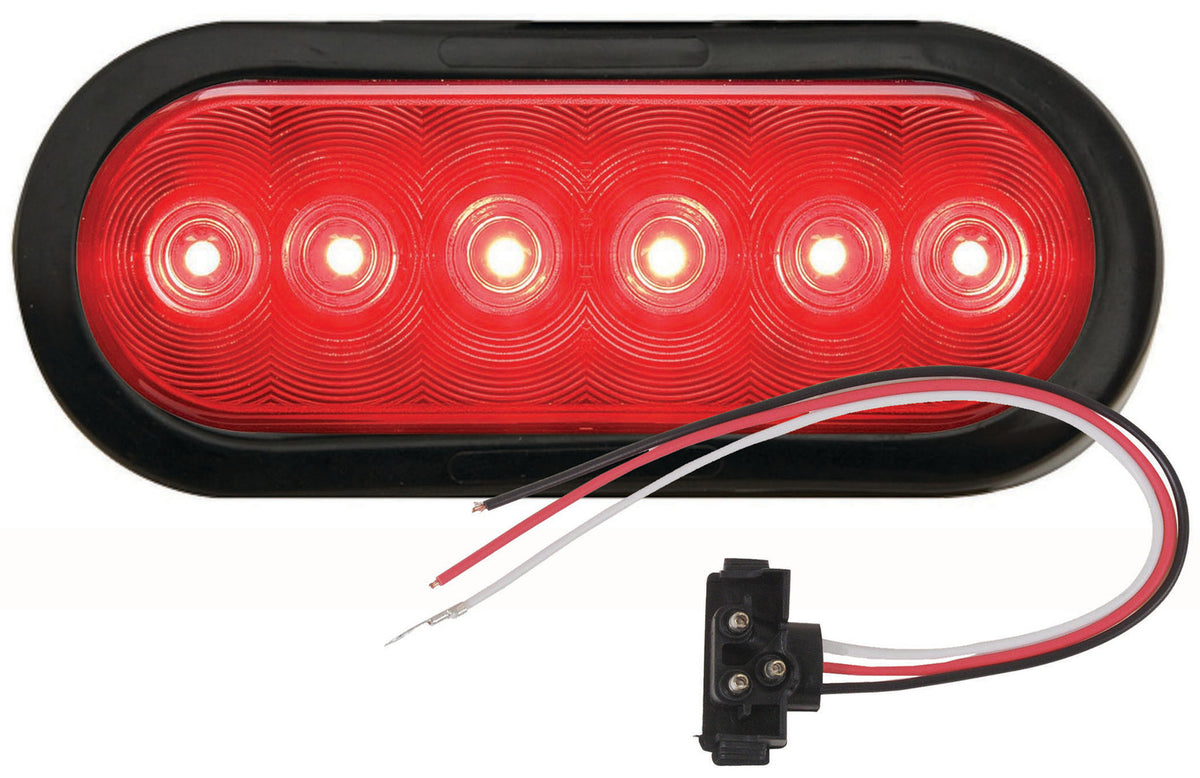 LED 6" Oval Stop/Turn W Plug