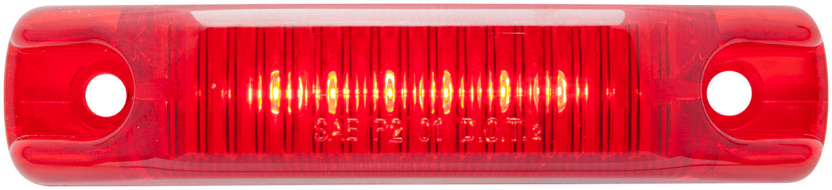 LED 4" Rect M/C Kit Red