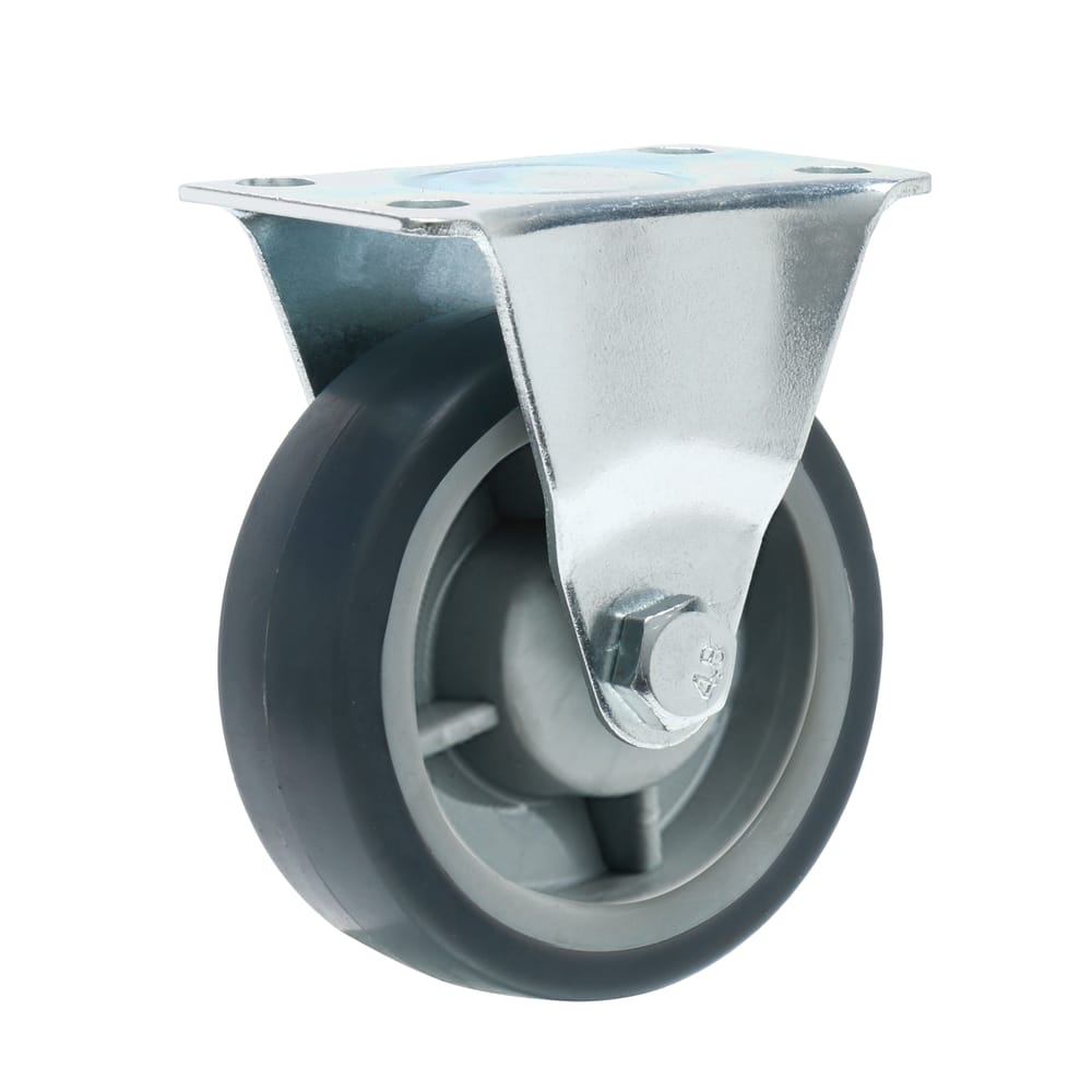 Precision Casters + Wheels™ 2" Rigid Plate Non-Marking TPR Caster