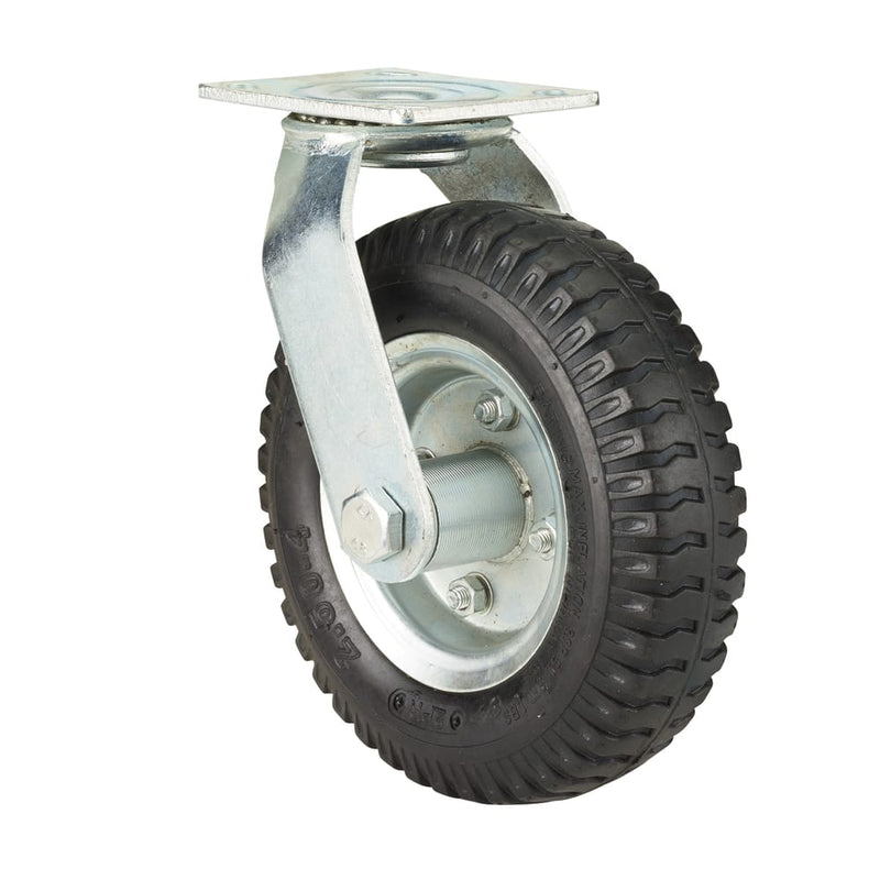 Precision Casters + Wheels™ 8" Swivel Plate Pneumatic Caster